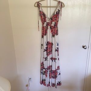 Love Stitch Floral Maxi Dress